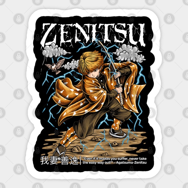Demon Slayer Zenitsu Sticker by Eterfate Studio